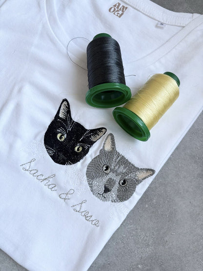 Broderie illustration 2 animaux