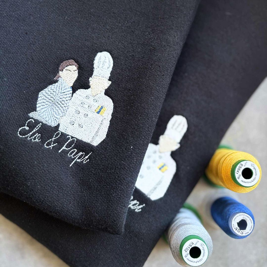 Broderie illustration en remplissage