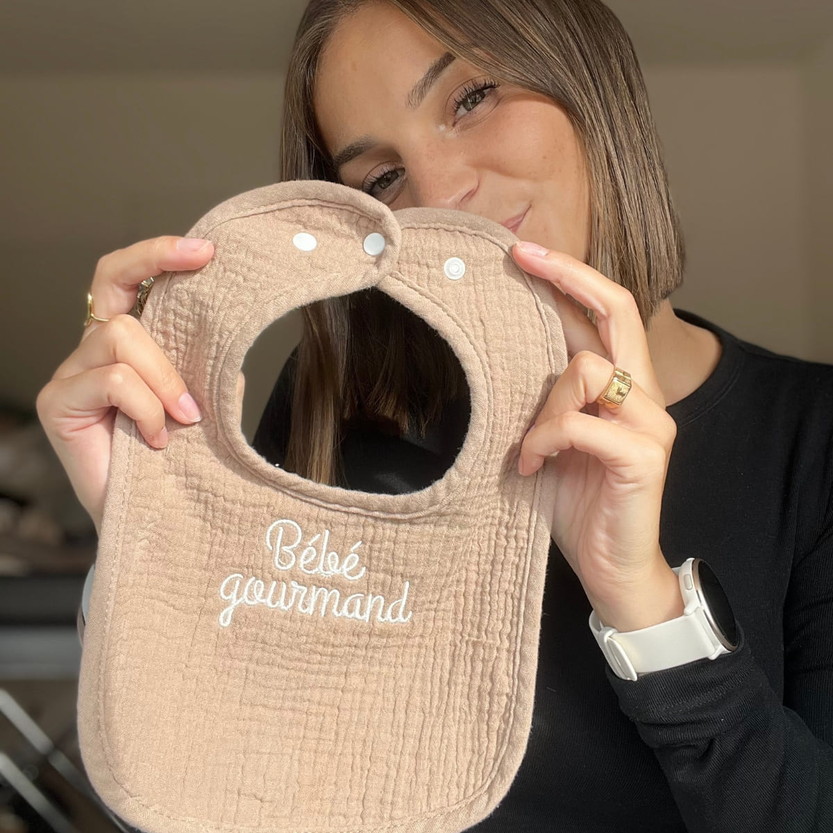 Bavoir enfant brodé personnalisé