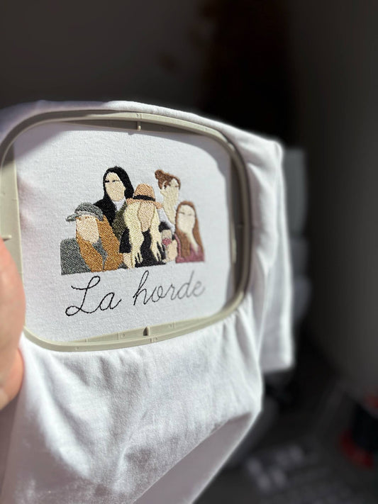 Broderie EVJF - illustration en remplissage
