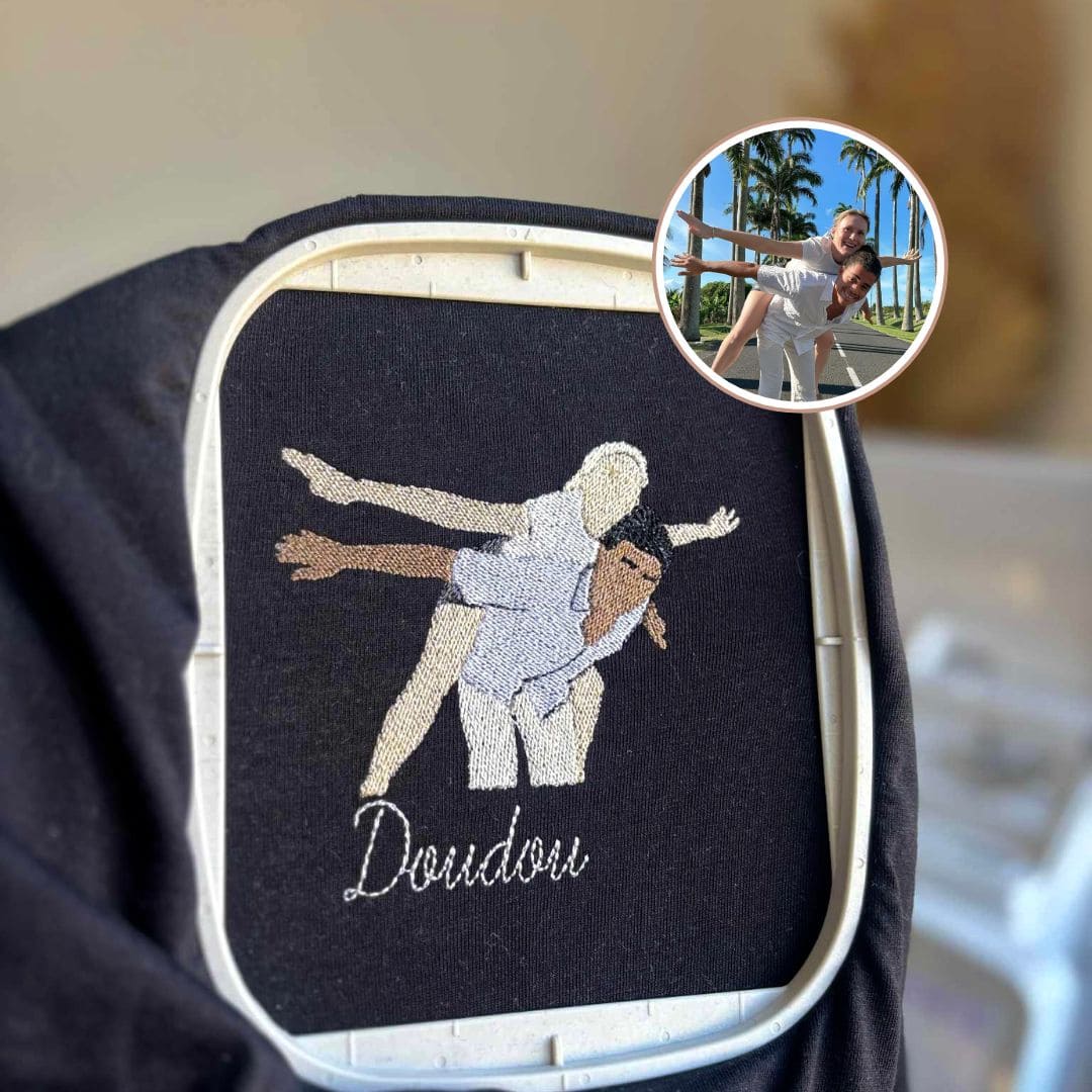 Broderie illustration en remplissage