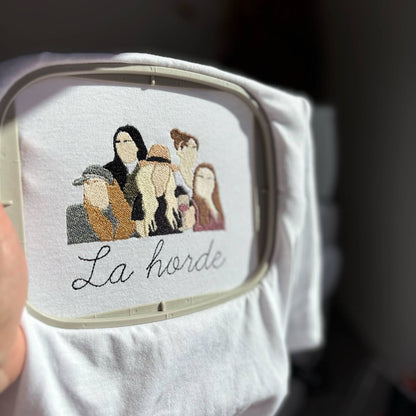 Broderie illustration en remplissage