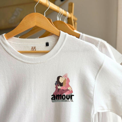 Broderie illustration remplissage avec mot intégré