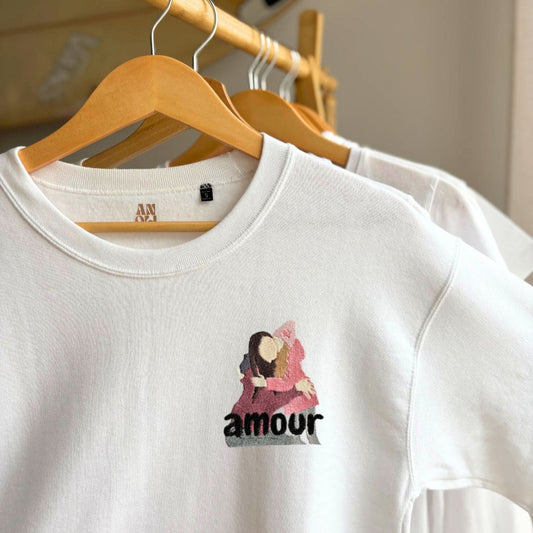 Broderie illustration remplissage avec mot intégré