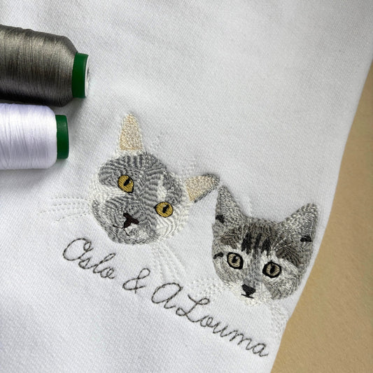 Broderie illustration 2 animaux